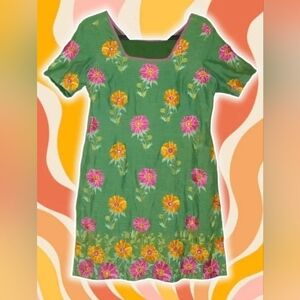 Gorgeous Vintage Embroidered Mini Dress